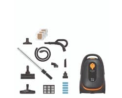 Nilfisk Brilliant Parquet Stofzuiger met Zak – HEPA 14 Filter, 4L Capaciteit, Afstandsbediening Handgreep, LED Combi Mondstuk, Voor Harde Vloeren & Tapijt, 10 Jaar Motorgarantie