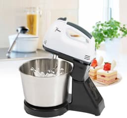 RosaBloom Handmixer - Keukenmachine - Standmixer - Deegmixer - Met Roterende Kom 1.7L - 7 Snelheden - 100W — thumbnail 1