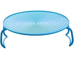 Magnetron Stapelaar - Dubbele Plaat - Voedsel Verwarmen - Opvouwbaar Ontwerp - 23.5 cm - Blauw