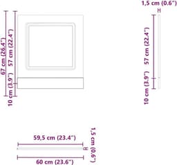Universeel Vaatwasserpaneel Houtlook 60x67cm voor Keukenafwerking — thumbnail 4