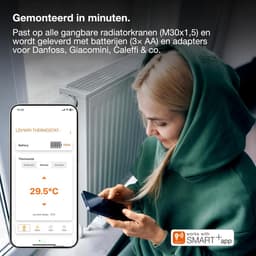 Radiatorthermostaat - Slimme thermostaat - Energie besparen - App en spraakbediening - M30 x 15 - Wit — thumbnail 3