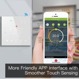 Slimme Thermostaat - Programmeerbare Regelaar - Verwarming Instellen - Touch Screen Bediening - 220 Volt - Wit — thumbnail 5