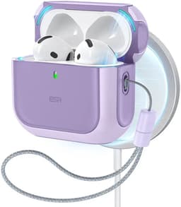 ESR Halolock Orbit Hybrid Hoes Geschikt Voor AirPods 4 (AirPods 4e Generatie) (2024) - Compatibel met MagSafe - Paars — thumbnail 1