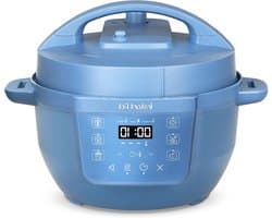 Elektrische Multikoker - Snelkookpan Rijstkoker - Snel Maaltijden Koken - 7-in-1 Functionaliteit - 38 Liter - Blauw