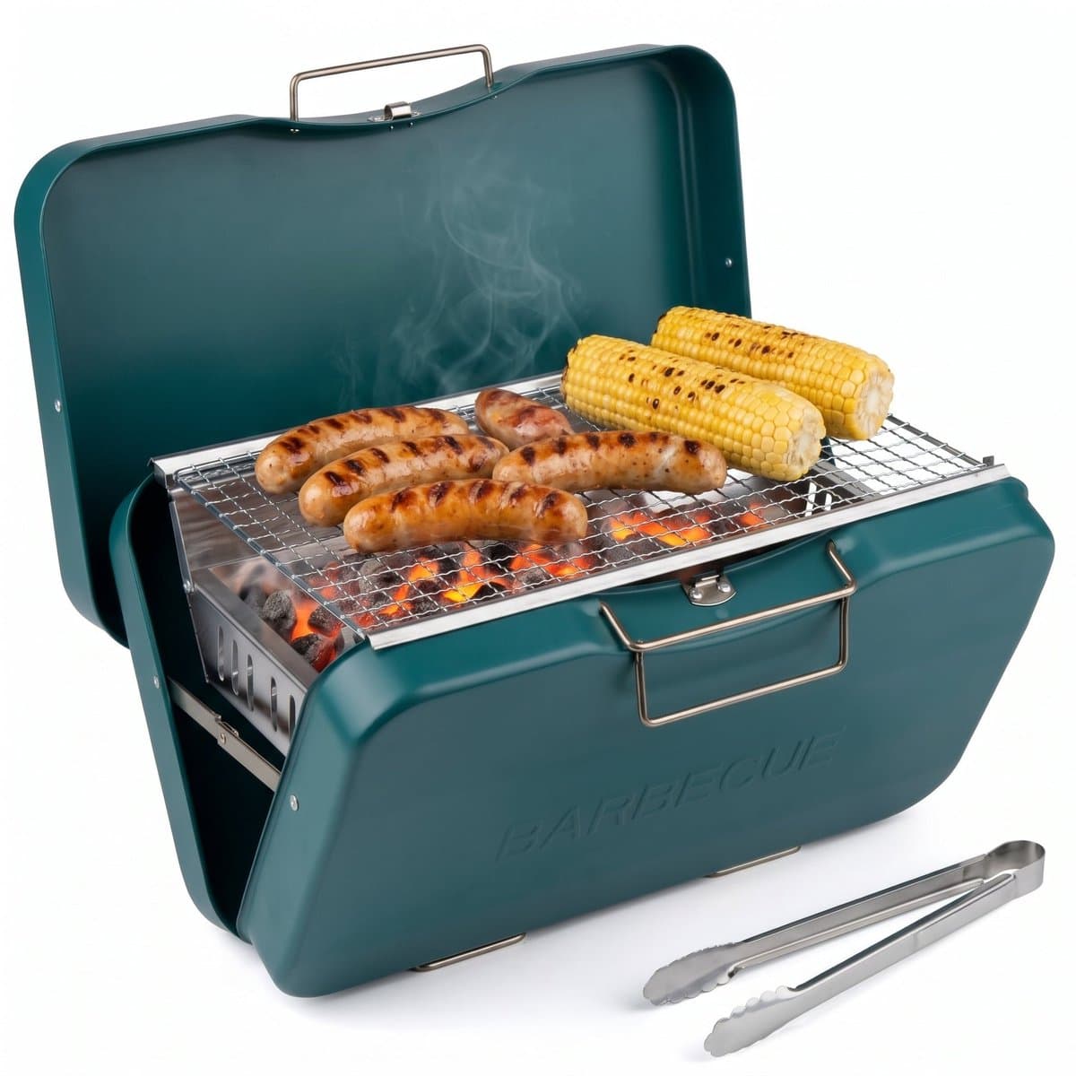 Lomera Opvouwbare Barbecue - Houtskool BBQ - Draagbare BBQ - Tafelbarbecue - Camping Barbecue - Koffer Barbecue - Inklapbare BBQ - Mini Barbecue - Picknick Barbecue - Meeneem Barbecue - Houtskoolbarbecue — afbeelding 1