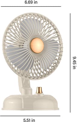 Retro oscillerende ventilator, metalen retro bureauventilator, verstelbare kantelhoek van de ventilatorkop, stille werking met vier snelheden, bureauventilator met stekker, geschikt voor slaapkamers, thuiskantoren en keukens. — thumbnail 2