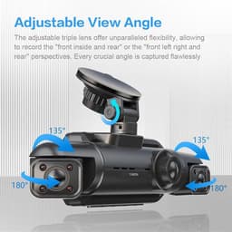 Dashcam 4 Lens - Auto Camera DVR - Veilig Rijden - 360 Graden Opname - Full HD 1080P - Zwart — thumbnail 3