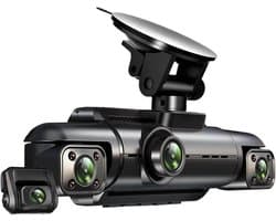 Dashcam 4 Lens - Auto Camera DVR - Veilig Rijden - 360 Graden Opname - Full HD 1080P - Zwart