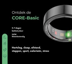 NOLATR Slimme Ring met Stappenteller, Activiteitstracker & Hartslagmeter – Zonder Abonnement & Nederlandse App – Zwart – Maat 12 — thumbnail 4