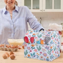 Mixer Deksel - Keukenmachinehoes - Keuken Organisatie - Waterproof Polyester - Verkrijgbaar in 2 maten - Boho Bloemen — thumbnail 2