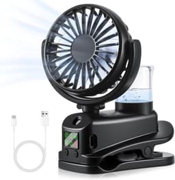 longziming -Bureauventilator Met Nebelfunctie - Draagbare Air Cooler Met Verstuiver - USB Clip Ventilator - 4 Snelheidsstanden - Geruisarme Werking Voor Comfort - Ideaal Voor Kantoor Auto En Camping - 1 Stuk — thumbnail 1