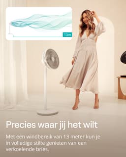 Duux Whisper Essence Ventilator - Stille Statiefventilator met 7 snelheden - Laag verbruik van van 16W - Wit — thumbnail 4