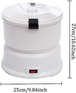 Elektrische Aardappelschiller - Groentesnijder Automatisch - Efficiënt Koken - Draaibare Veiligheidsvergrendeling - 1 kg Capaciteit - Wit — thumbnail 2