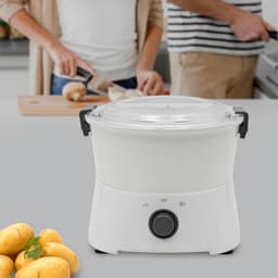 Elektrische Schilmachine - Automatische Dunschiller - Snel Groenten Schillen - Eén Knop Bediening - 1 kg Capaciteit - Wit — thumbnail 3