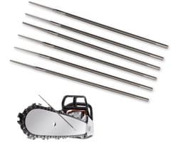Set van 6 4.8mm Kettenslijpbestanden - Carbon Staal, Voor Chainsaw en Grasmaaier