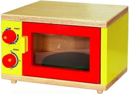 Houten Magnetron - Keuken Apparaat - Snel Opwarmen - Nieuwe Stijl - 28 cm - Houtkleur — thumbnail 1