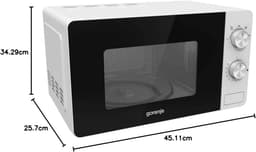 Magnetron - Oven Verwarmer - Eten Opwarmen - Roestvrij staal interieur - 20 Liter - Wit — thumbnail 2