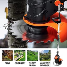 Elektrische Grasmaaier - Grastrimmer Wiedehopf - Gazon Onderhoud - 360 Graden Maaien - 32 cm maaibreedte - One Color — thumbnail 3