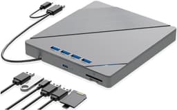 Externe Schijf - Lezer Brander - Data Archiveren - USB 3.0 Snelheid - 7-in-1 - Zilver — thumbnail 5