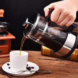 Allecto - Handperskoffiepot - Hittebestendig borosilicaatglas - Dubbele filtratie - Rood - Handmatig koffiezetten - Vaatwasserbestendig - Geschikt ... — thumbnail 4