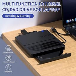Externe DVD Brander - CD/DVD Station - Bestanden Overzetten - 4 USB Poorten - Extern - Zwart — thumbnail 2
