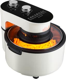 Elektrische Oven - Hetelucht Friteuse - Gezond Koken - Zichtbaar Venster - 5L Capaciteit - Wit — thumbnail 1