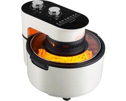 Elektrische Oven - Hetelucht Friteuse - Gezond Koken - Zichtbaar Venster - 5L Capaciteit - Wit