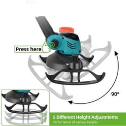 Handmaaier - Grasmaaier - Grastrimmer - Grasschaar - Grasmachine - 3000W - 6-Inch - Elektrische/Accu - Grastrimmer met 90° Verstelbare Kop – Tuingereedschap voor Precisiewerk - 21V/18V Compatibel - Inclusief 2x Accu — thumbnail 4
