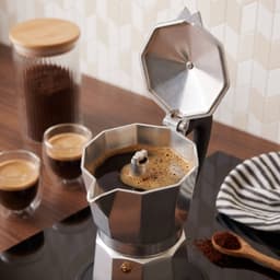 Cookinglife Percolator 5-6 Kopjes - Mokkapot - Aluminium En Kunststof - Grijs/Zwart, Gas/Elektrisch/Halogeen/Keramisch - Aromatische Espresso 300 ml — thumbnail 3