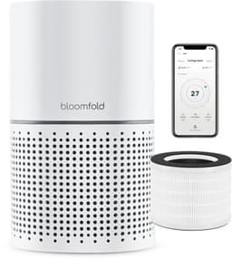 Luchtreiniger HEPA 13 Filter - Koolstoffilter - 45 Watt Vermogen - 22x22x36 cm - Wit - App Bediening — thumbnail 4