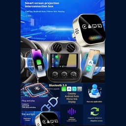 Draadloze CarPlay - 4-In-1 AI Smart Box geschikt voor Airplay/Mirror Link/voor Android Auto/Carplay USB-Dongle-Adapter Auto Intelligent Systeem A — thumbnail 5