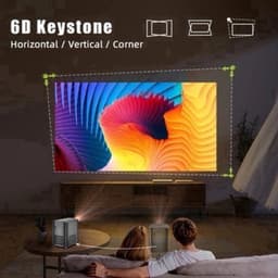 Byintek - X20 - Beamer - Projector Beamer - Mini Meamer - Full HD 1080P 4k - 65W - 1280x720dpi - Automatische focus - met WiFi - 250 ANSI Lumens - Android 11.0 - Zwart — thumbnail 2