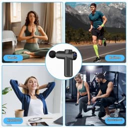 Mini-spiermassagegeweer, ultrastil massagegeweer, 99 snelheden, 8 massagekoppen, LCD-scherm, draagbare elektrische stimulators om spierpijn te verlichten — thumbnail 4
