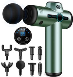 Mini-spiermassagegeweer, ultrastil massagegeweer, 99 snelheden, 8 koppen, LCD-scherm, draagbare elektrische stimulators om spierpijn te verlichten — thumbnail 1