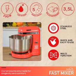 Snelle Elektrische Keukenmixer met 5 Snelheden - Voor Eenvoudig Bakken en Kneten - Gemakkelijk Schoon te Maken — thumbnail 2