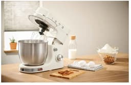 SILVERCREST® Keukenmachine 650 W - Inhoud mengkom: 3,7 L - Snelheden: 8 - Deze retro keukenmachine kan kneden, roeren en mixen - Met een 8-voudige snelheidsregeling met extra pulsfunctie - Krachtige 650 W motor - Grote, afneembare RVS mengkom — thumbnail 4