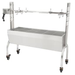 Speenvarken- en lamsgrill - Elektrische BBQ rotisserie draaispit - Lengte 117 cm - RVS - Draagvermogen 41 kg - Hoogteverstelling 4 niveaus - Motor 50 W - Verplaatsbaar — thumbnail 4