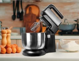 AMA® Mixer met Mengkom - Keukenmachine - Handmixer - Zwart - 26x40x45cm — thumbnail 3