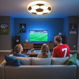 Dimbare Voetbal Plafondlamp voor Kinderen - 48W LED Verlichting met Afstandsbediening, Ø40 cm — thumbnail 2