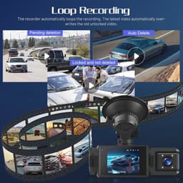 Dash Cam 1080P met 3 Kanalen, WiFi en Nachtzicht - Volledige HD Autobewakingscamera — thumbnail 4