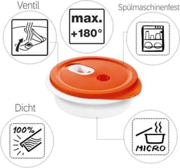 Diep magnetronbord met deksel - 1 L inhoud - lekvrij en vaatwasmachinebestendig — thumbnail 1