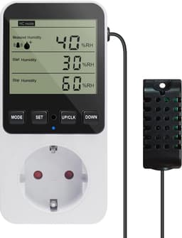 Digitale Vocht- en Temperatuurregelaar met Socket en Sensor voor Terrarium en Kweken — thumbnail 1