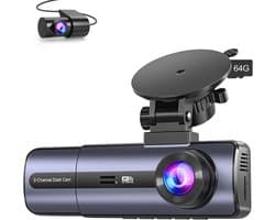 Dashcam 3-kanaals 1080P voor en binnen met auto
