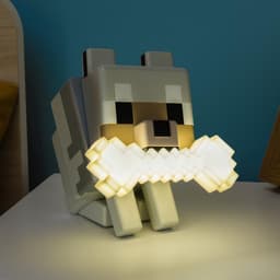 Minecraft Wolf GloBuddies 3D Kleur Veranderend Licht, Officieel Gelicentieerde LED Nachtlamp, Tik om Kleur te Veranderen, Gaming Merchandise, Op Batterijen Aangedreven – Paladone — thumbnail 1