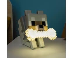 Minecraft Wolf GloBuddies 3D Kleur Veranderend Licht, Officieel Gelicentieerde LED Nachtlamp, Tik om Kleur te Veranderen, Gaming Merchandise, Op Batterijen Aangedreven – Paladone
