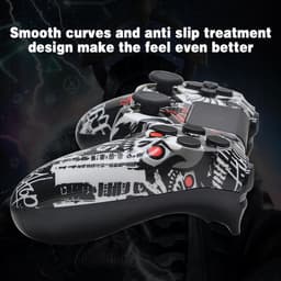 Namajunas - Draadloze Controller geschikt voor PS4/Pro/Slim/PC - Bluetooth gamepad - Geschikt voor Playstation 4 -Zes-assige sensor - LED-lichtbalk en touchscreen-functionaliteit - Audio Jack Input - Gaming Accesoires — thumbnail 2