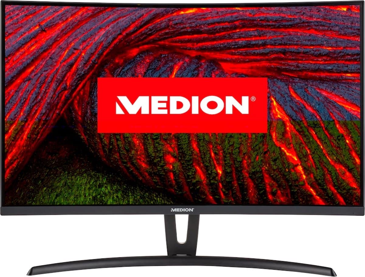 MEDION P52710 (MD 22020) 68,6 cm (27 pouces) moniteur Full HD incurvé (16:9, haut-parleurs intégrés, HDMI, DVI-D, VGA, menu multilingue) noir — afbeelding 1