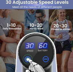 Massage Gun Professioneel - 30 Snelheden & 10 Hoofden - Stille Massagegun - Anti Schudden - Draagbare Apparaat - Lange Batterijduur - Incl. Koffer — thumbnail 3
