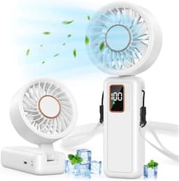 Solvix tafel ventilator geluidloos - Draagbare Ventilator - Zwart - 6000 mAh Accu - 5 Snelheden - Voor Thuis en Buiten — thumbnail 3