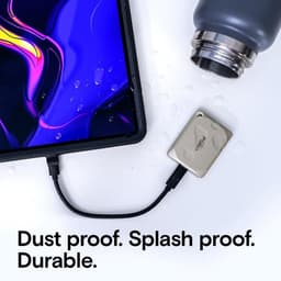 Draagbare Externe SSD - Snelle Opslag - Bestanden Overzetten - Waterdicht en Stofbestendig - 1 TB - Lichtgoud — thumbnail 4